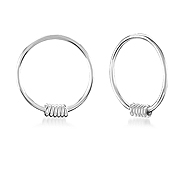 925 Sterling silver hoop.