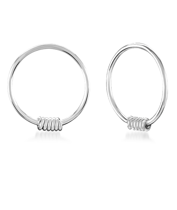 925 Sterling silver hoop.