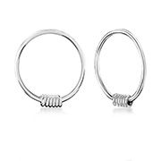 925 Sterling silver hoop.