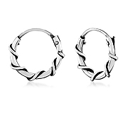 925 Sterling silver hoop.