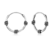 925 Sterling silver hoop.