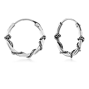 925 Sterling silver hoop.