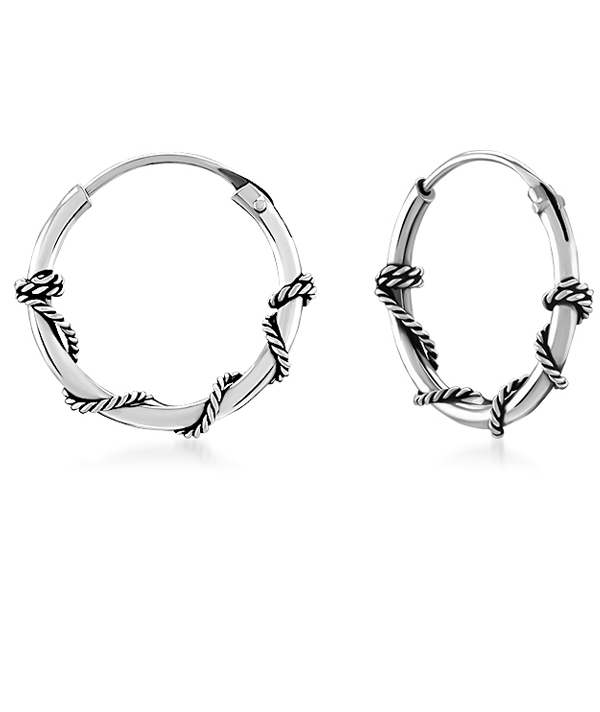 925 Sterling silver hoop.