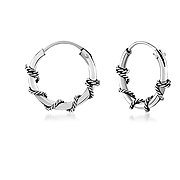 925 Sterling silver hoop.