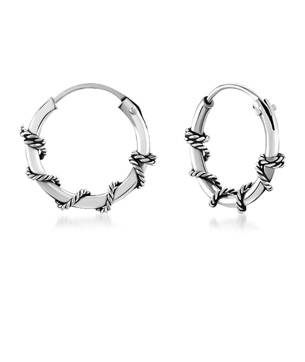 925 Sterling silver hoop.