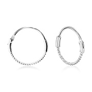 925 Sterling silver hoop.