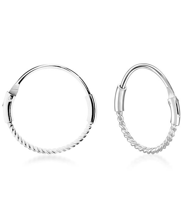 925 Sterling silver hoop.
