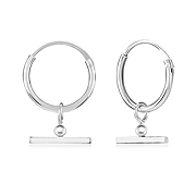 925 Sterling silver hoop.
