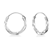 925 Sterling silver hoop.