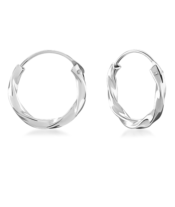 925 Sterling silver hoop.