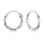 925 Sterling silver hoop.