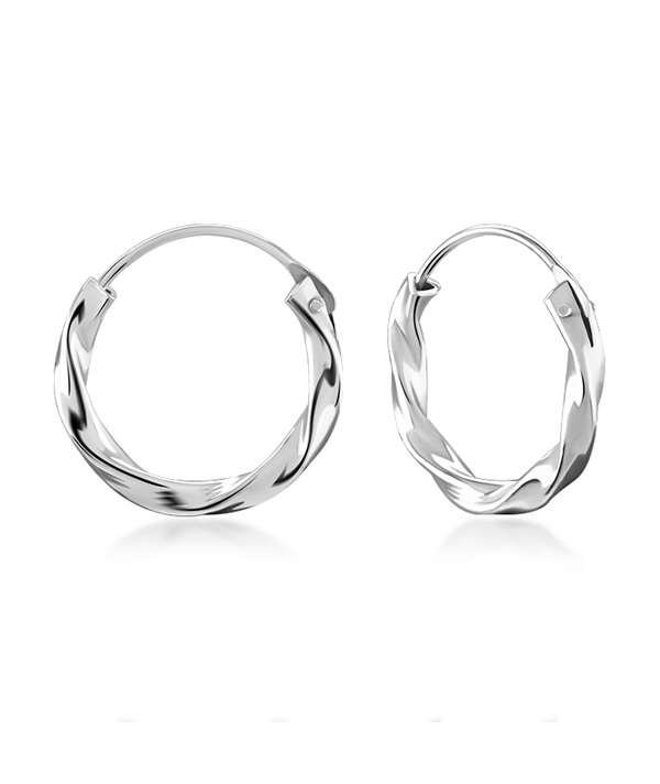 925 Sterling silver hoop.