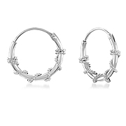 925 Sterling silver hoop.