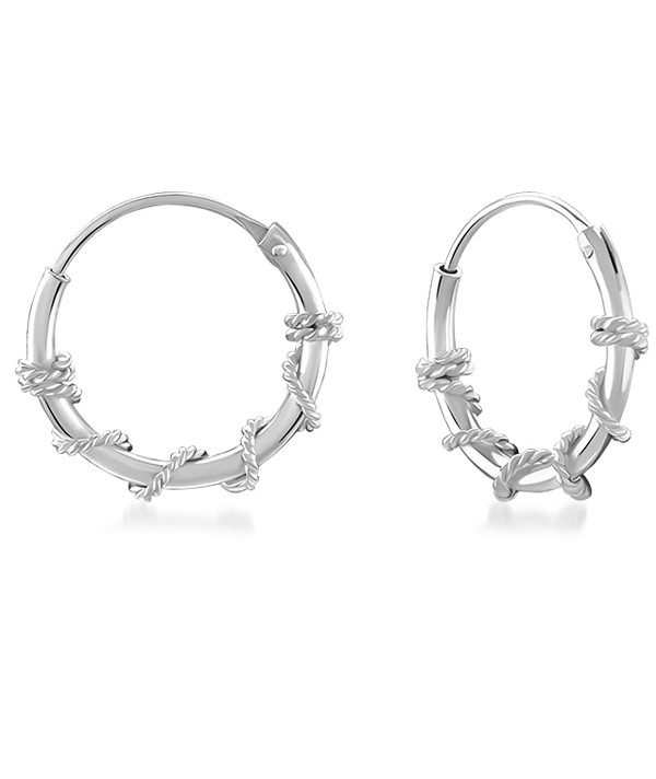 925 Sterling silver hoop.