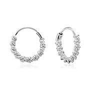 925 Sterling silver hoop.