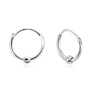 925 Sterling silver hoop.