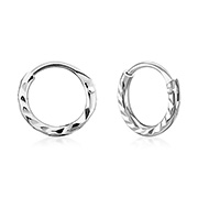 925 Sterling silver hoop.