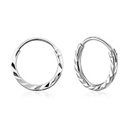 925 Sterling silver hoop.