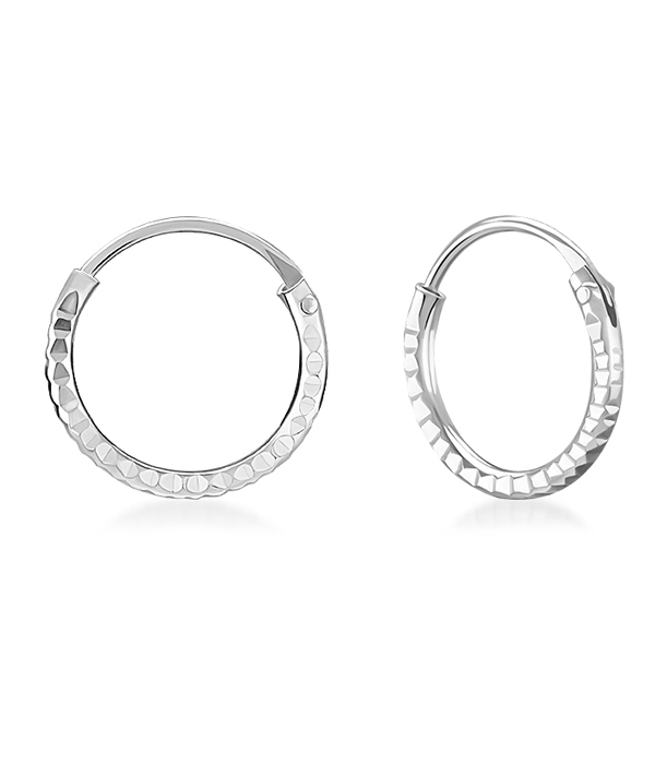 925 Sterling silver hoop.