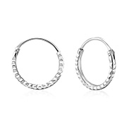925 Sterling silver hoop.