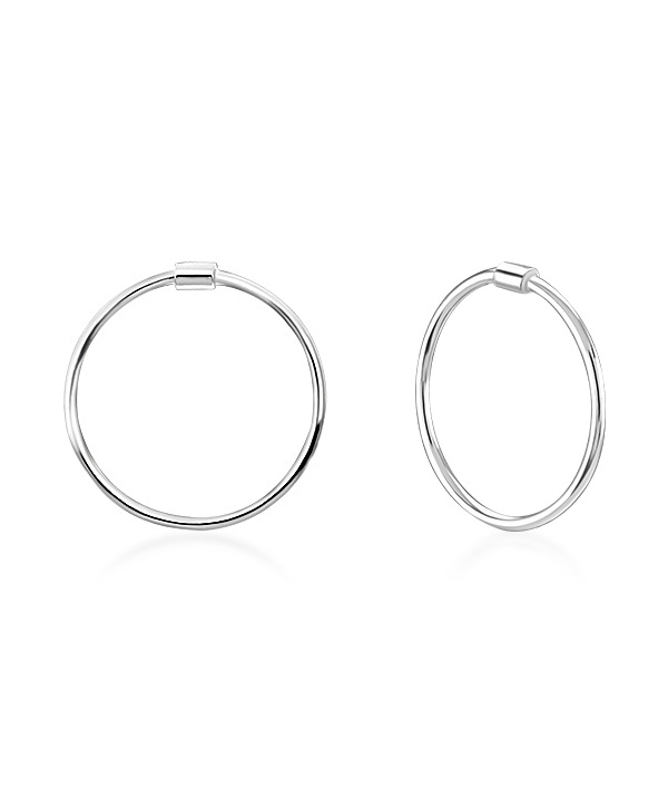 925 Sterling silver hoop.