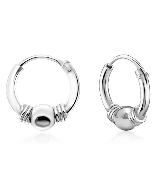 925 Sterling silver hoop.