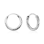 925 Sterling silver hoop.