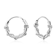 925 Sterling silver hoop.
