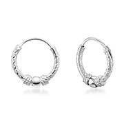 925 Sterling silver hoop.