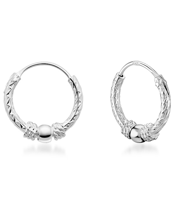 925 Sterling silver hoop.