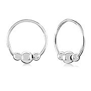 925 Sterling silver hoop.