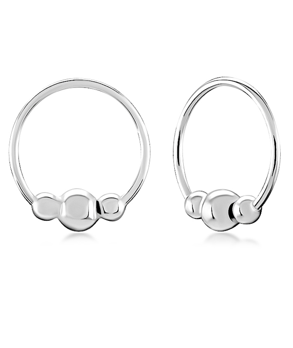 925 Sterling silver hoop.