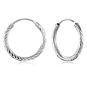 925 Sterling silver hoop.