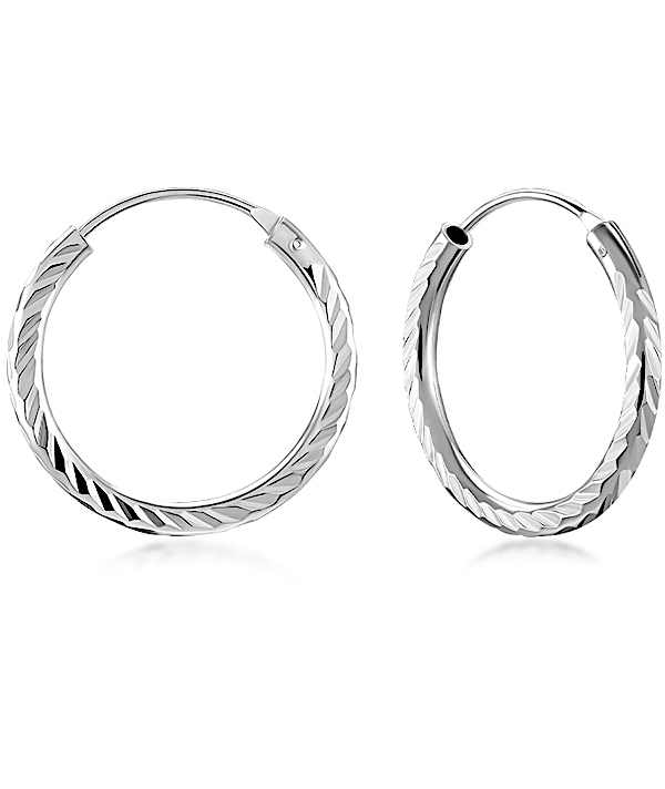 925 Sterling silver hoop.