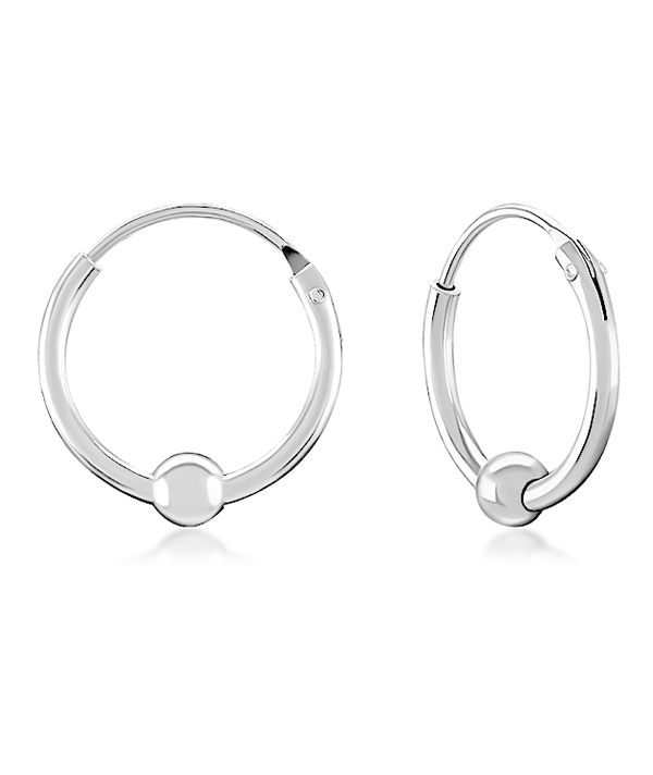 925 Sterling silver hoop.