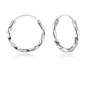 925 Sterling silver hoop.