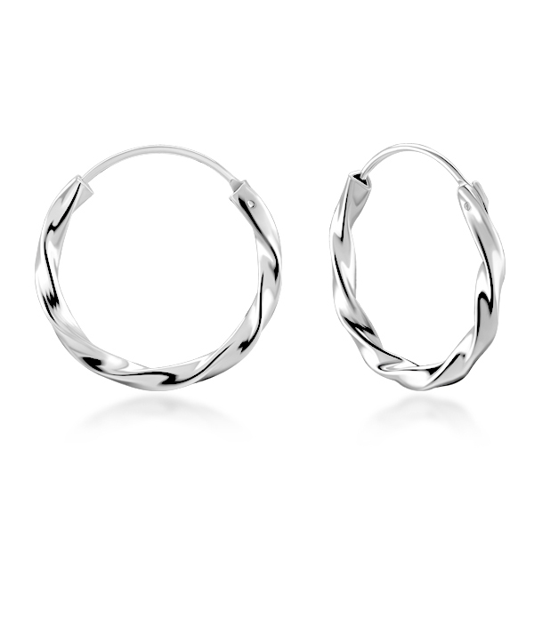 925 Sterling silver hoop.