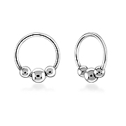 925 Sterling silver hoop.