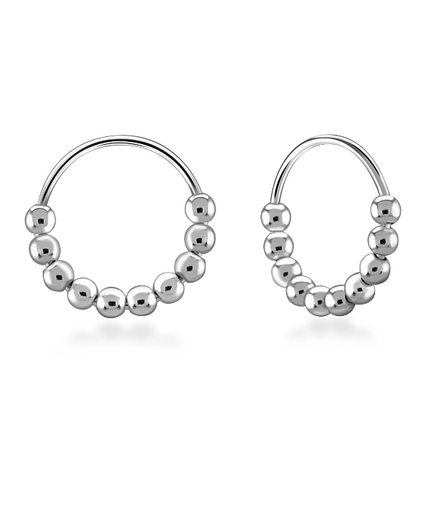 925 Sterling silver hoop.