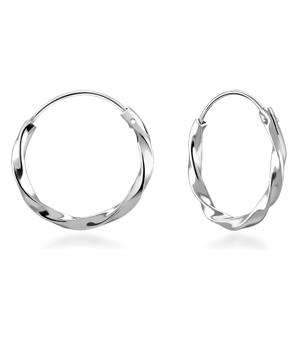 925 Sterling silver hoop.