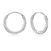 925 Sterling silver hoop.
