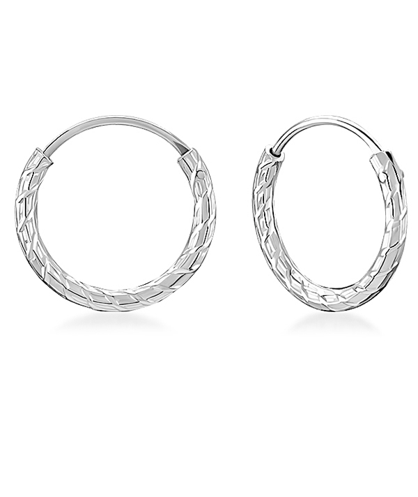 925 Sterling silver hoop.