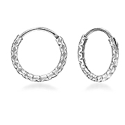 925 Sterling silver hoop.