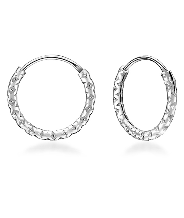 925 Sterling silver hoop.