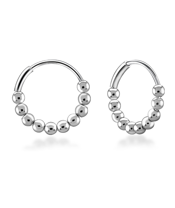 925 Sterling silver hoop.