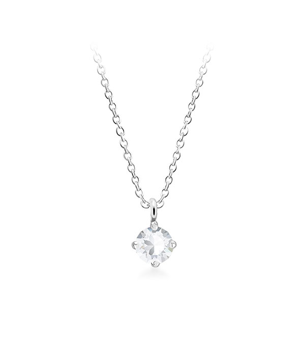 925 Sterling silver necklace with cubic zircon.