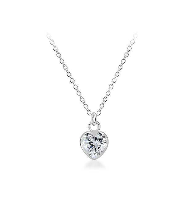 925 Sterling silver necklace with cubic zircon.