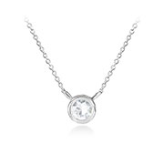 N-1825 - 925 Sterling silver necklace with cubic zircon.