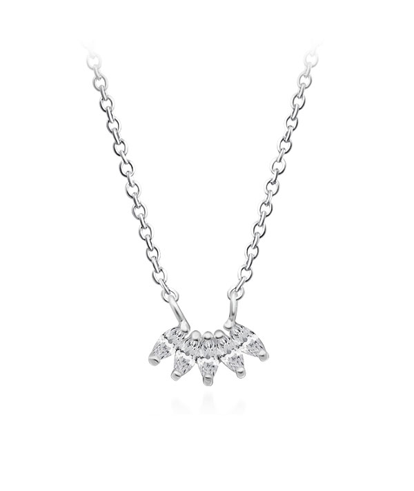 925 Sterling silver necklace with cubic zircon.