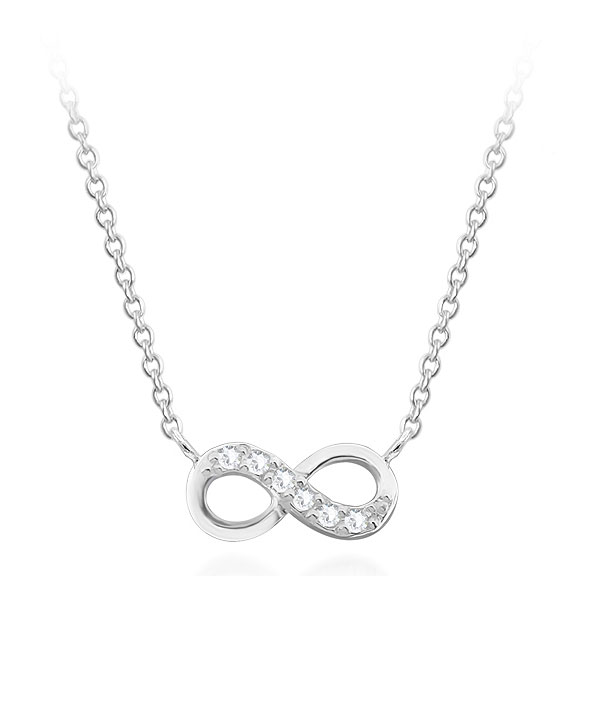925 Sterling silver necklace with cubic zircon.